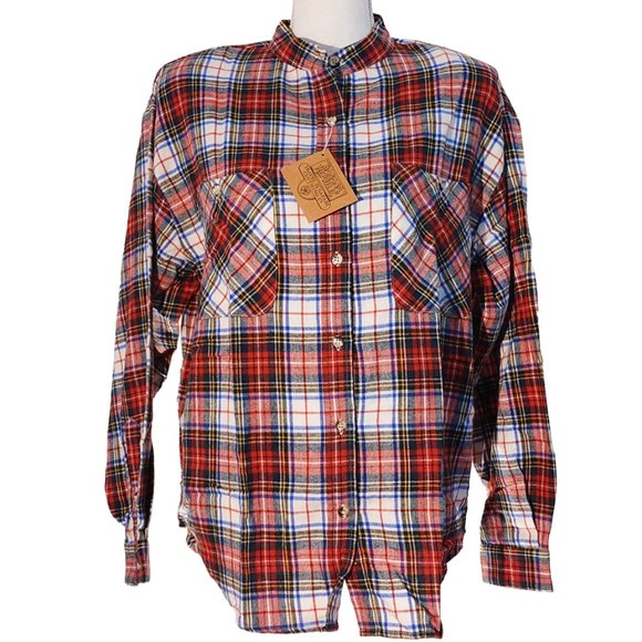 NWT: 1985 Banana Republic Portuguese Dress Stewart Tartan Vintage Shirt - Picture 1 of 12